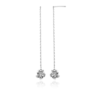 Queen Plumeria Icicles with Diamonds in White Gold