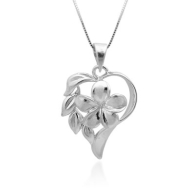 Heart of Hawaii Plumeria and Maile White Gold