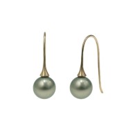 Pistachio Pearl Hook Earrings