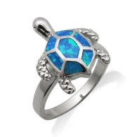 Turtle Blue Opal Ring