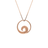 Wave Pink Gold Pendant
