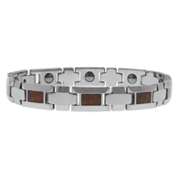 Koa Wood Tungsten Link Bracelet