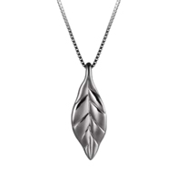 Maile Leaf Silver Pendant