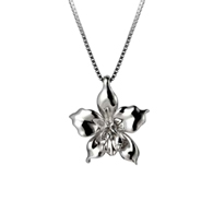Orchid Silver Pendant