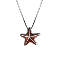 Koa Wood Striped Starfish Pendant