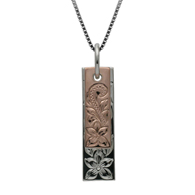Lokapele Silver with Pink Gold Finish Pendant