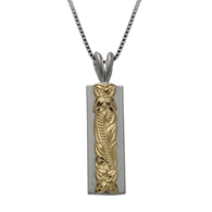 Apela Silver with Yellow Gold Finish Pendant