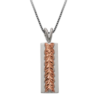 Kiele Silver with Pink Gold Finish Pendant