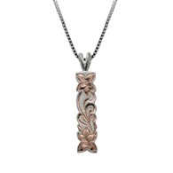 Small Nohea Silver with Pink Gold Finish Pendant