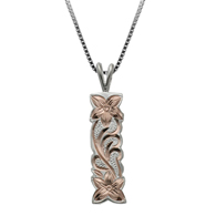 Large Nohea Silver with Pink Gold Finish Pendant