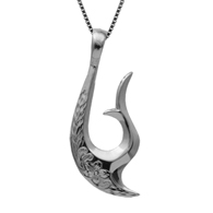 Large Kaiholo Hook Silver Pendant