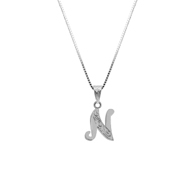 Initial White Gold Pendant N