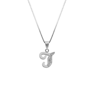 Initial White Gold Pendant T