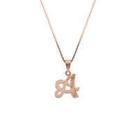 Initial Pink Gold Pendant A