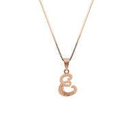Initial Pink Gold Pendant E
