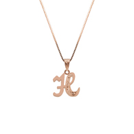 Initial Pink Gold Pendant H