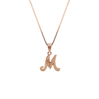 Initial Pink Gold Pendant M