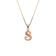 Initial Pink Gold Pendant S