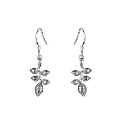 Heliconia Silver Hook Earrings