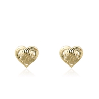 Hibiscus Heart Scroll Earrings