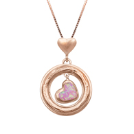 Iolani Pink Opal Heart Pendant