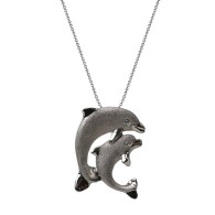 Denny Wong Double Dolphin Pendant
