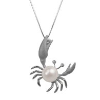 Denny Wong Sand Crab White Gold with Pearl