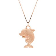 Dolphin Daphne Pink Gold Charm