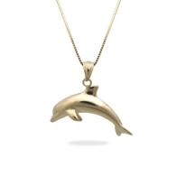 Hawaiian Dolphin Gold Pendant