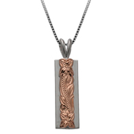 Apela Silver with Pink Gold Finish Pendant