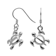 Wainani Turtle Silver Hook Earrings