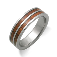Layered Koa Wood Ring