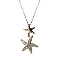 Double Starfish Sparkle Pendant