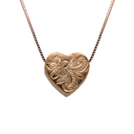 Kelani Heart Silver with Pink Gold Finish Pendant