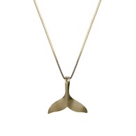 Whale Tail Gold Pendant