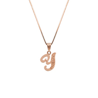 Initial Pink Gold Pendant Y